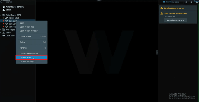 Hanwha device configuration