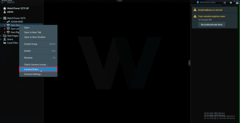 Hanwha device configuration