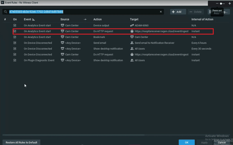 Hanwha device configuration