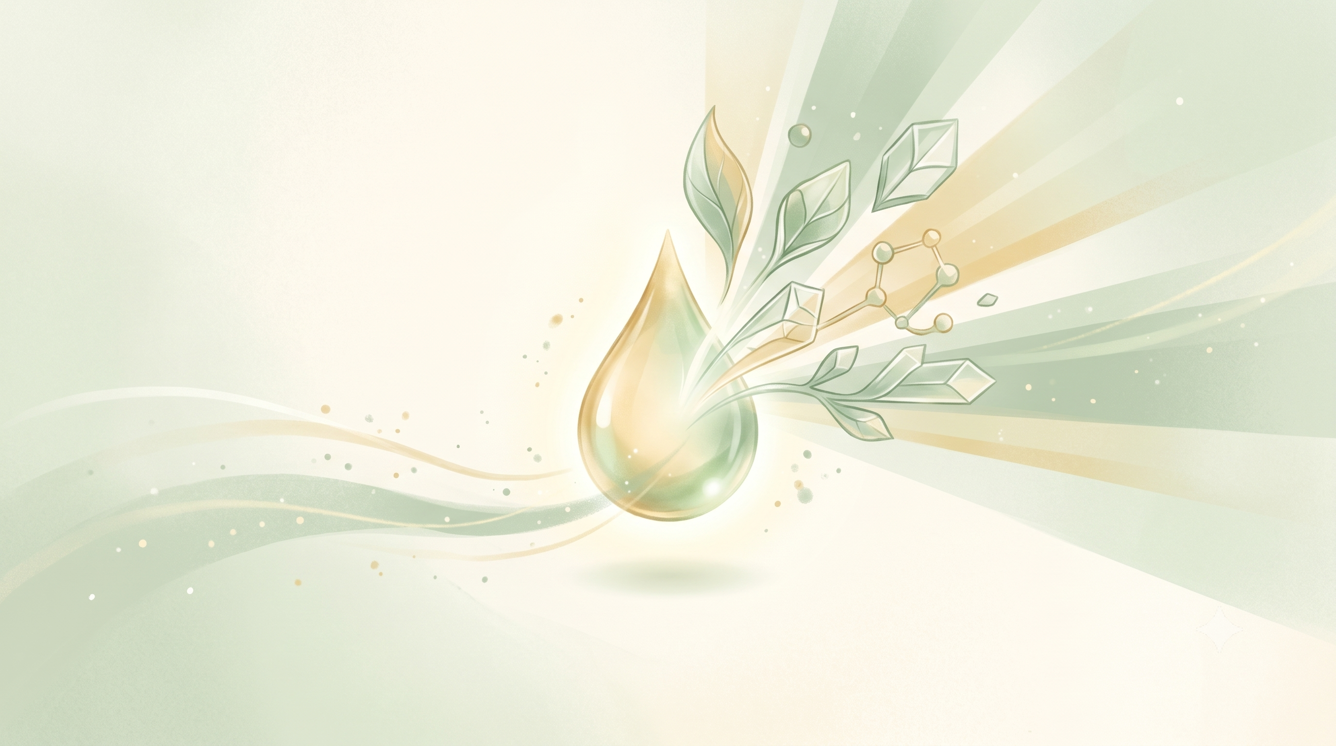 Calm conceptual illustration of a single drop of light revealing clarity, representing blood tests for Alzheimer's diagnosis.