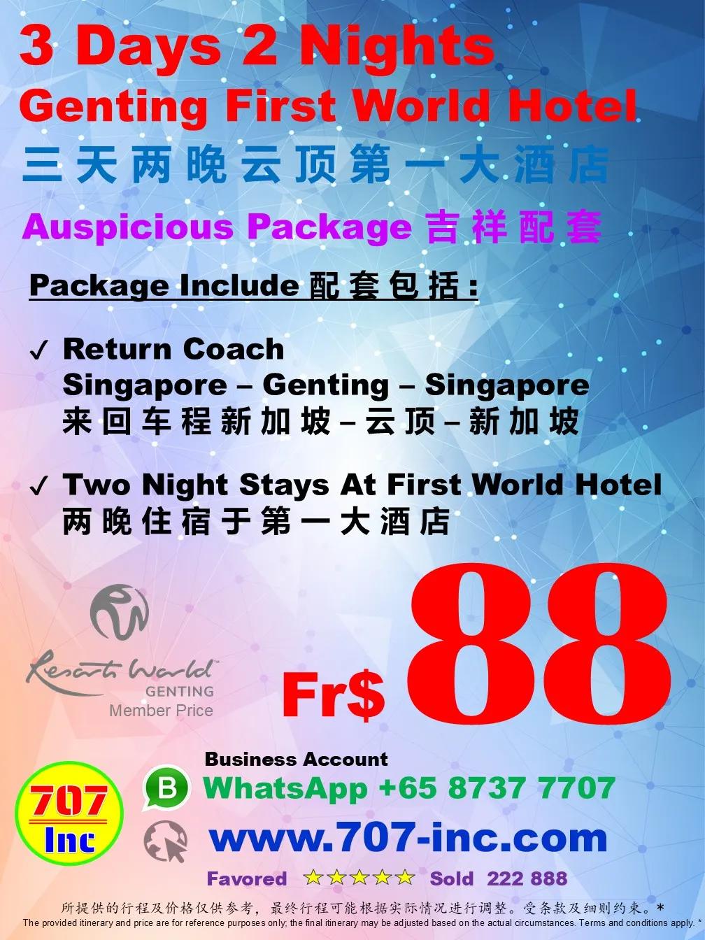3D2N Genting First World Hotel Auspicious Package