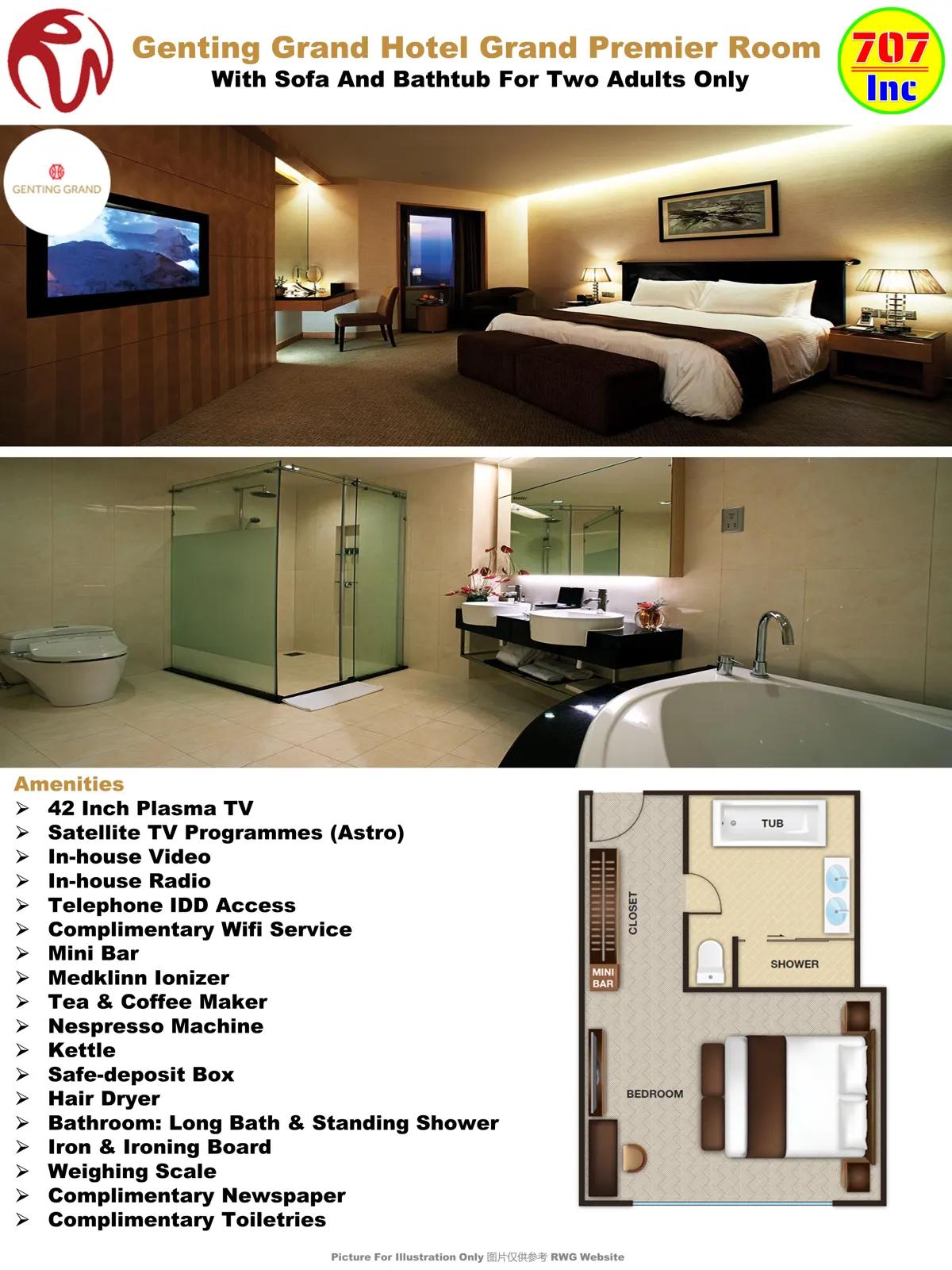 Grand Premier Room at Genting Grand Hotel