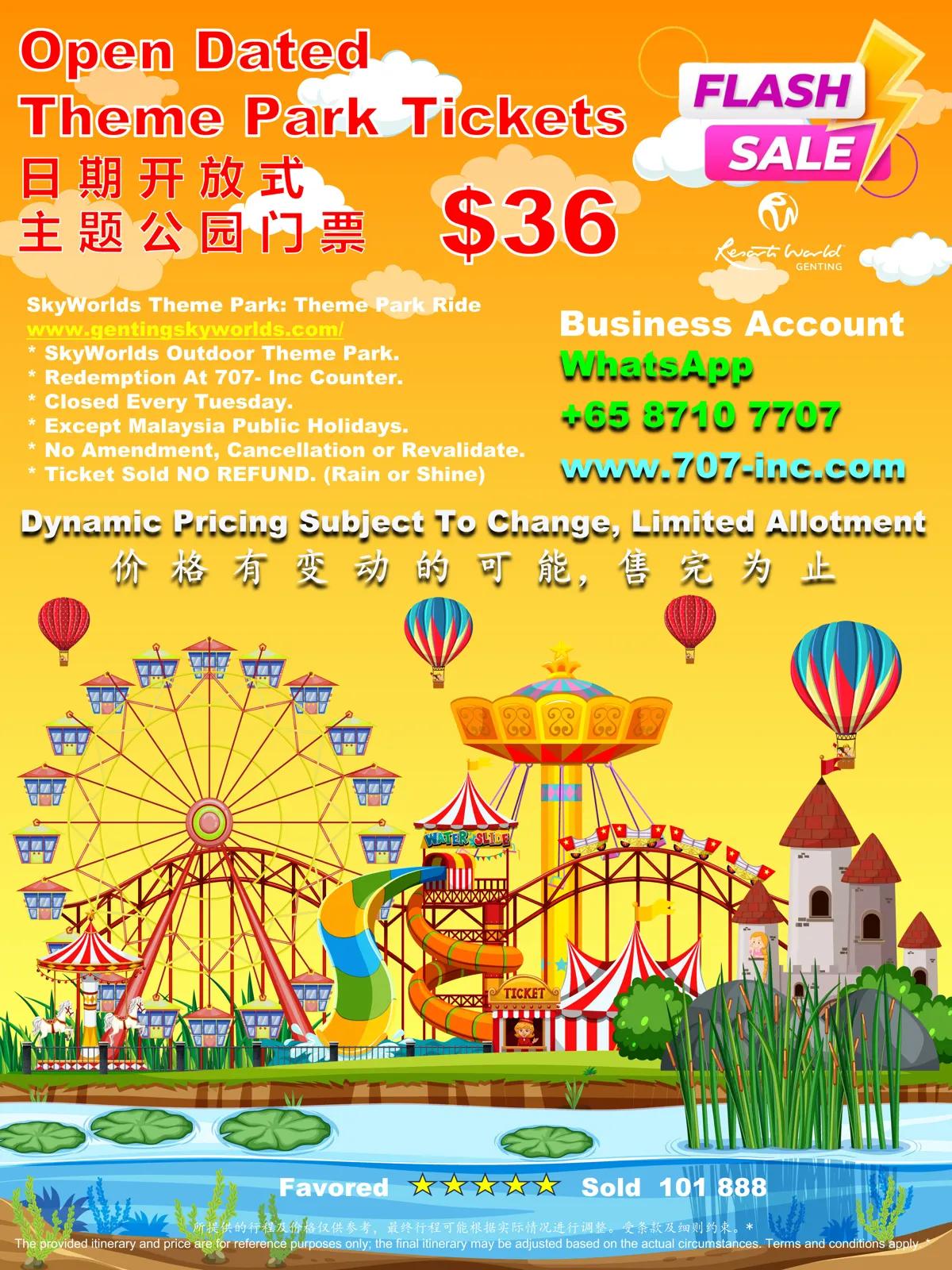 Open-Dated SkyWorlds Theme Park Ticket — Flash Sale
