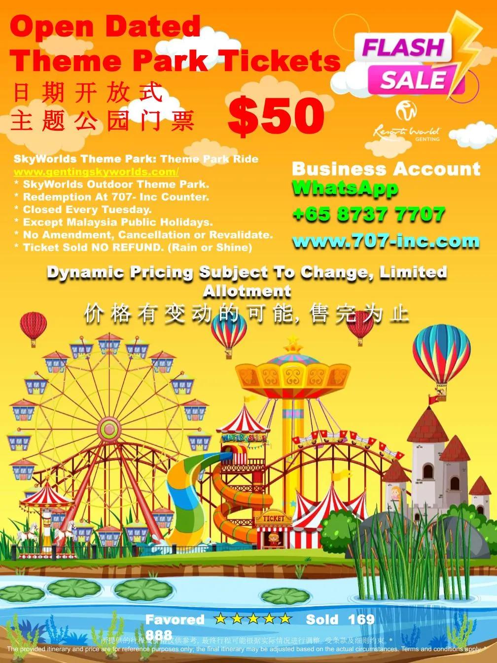 Open-Dated SkyWorlds Theme Park Ticket