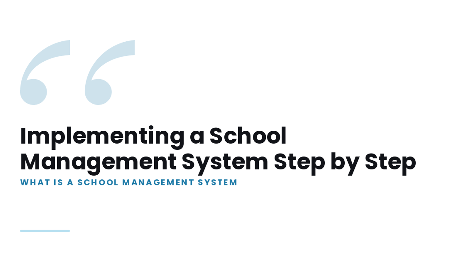 Cover image: Implementing a School Management System Step by Step
