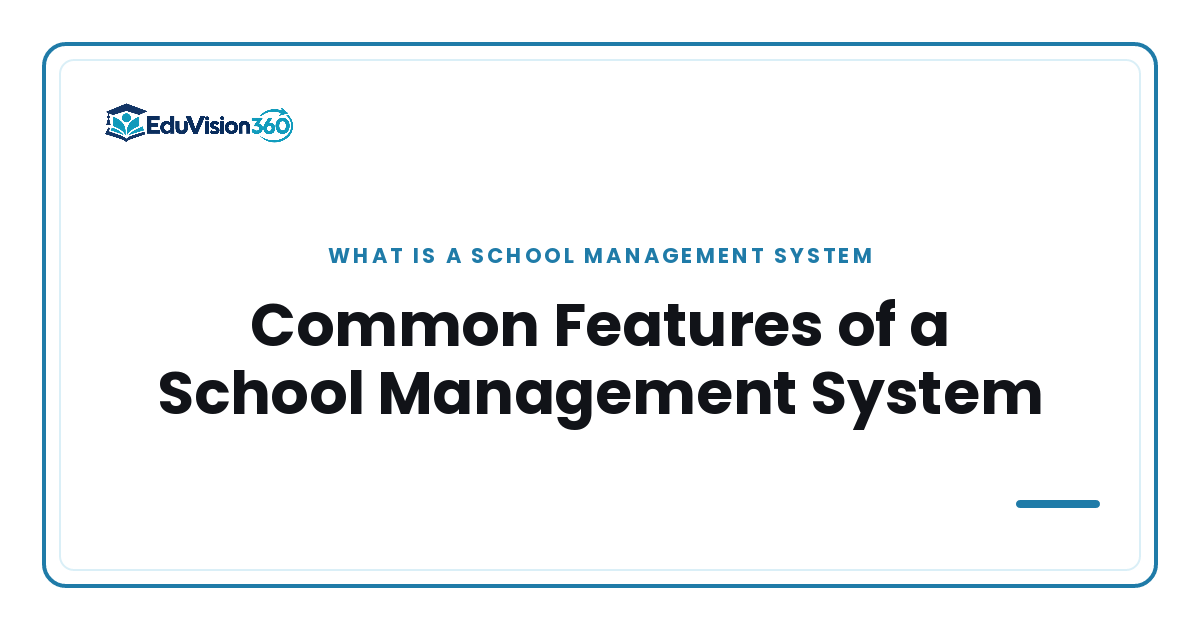 Cover image: Common Features of a School Management System