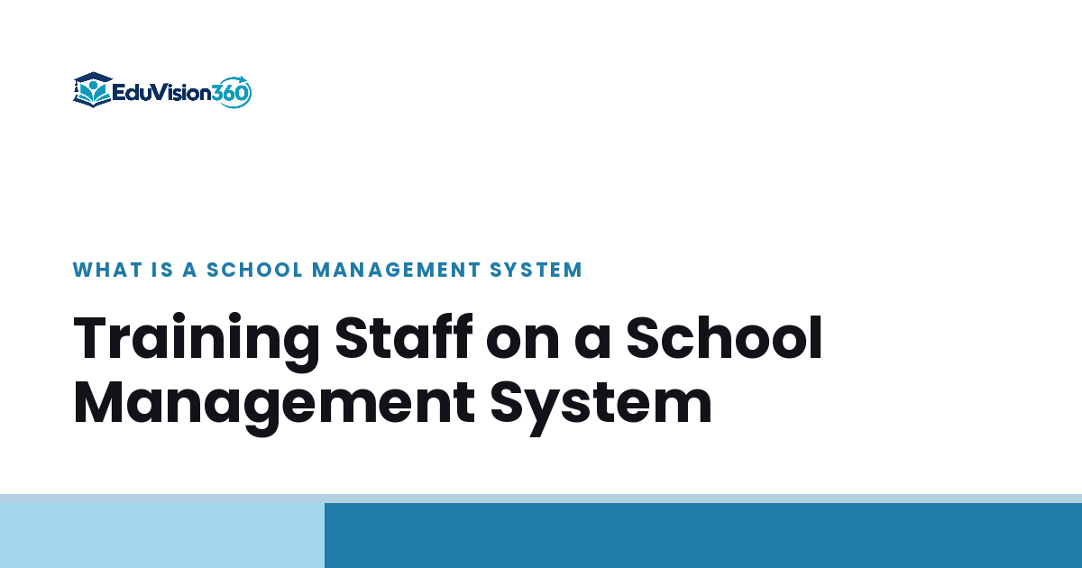 Cover image: Training Staff on a School Management System