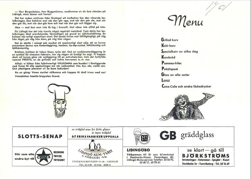 Presto grillens reklam från 1961, sid 2 Presto grillens reklam från 1961, sid 2