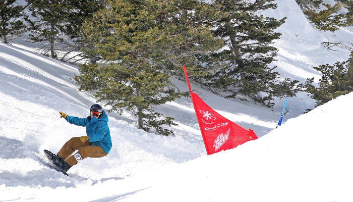 Slushy Slalom - Snowboarder