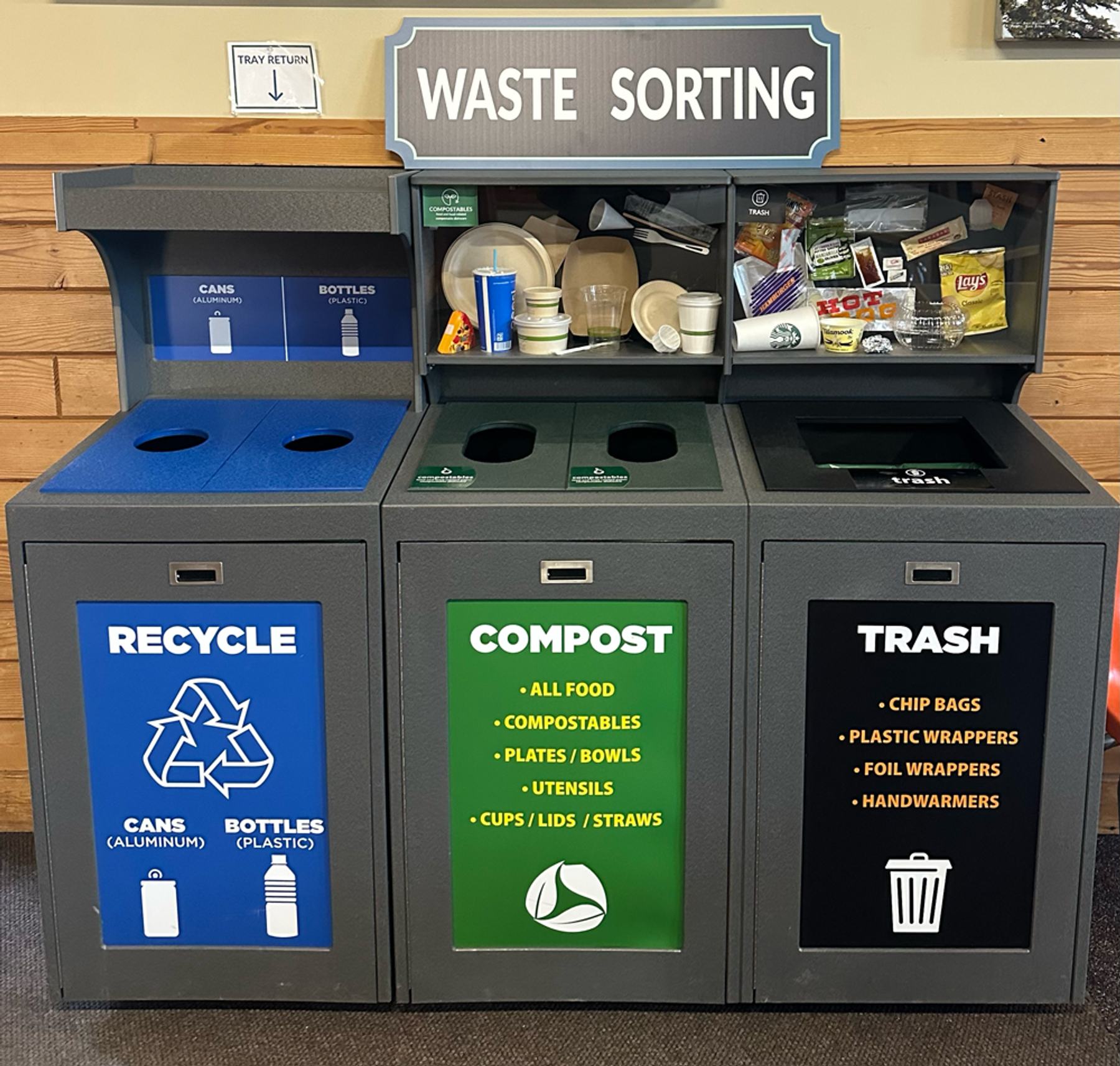 Recycling Station at Bridger Bowl