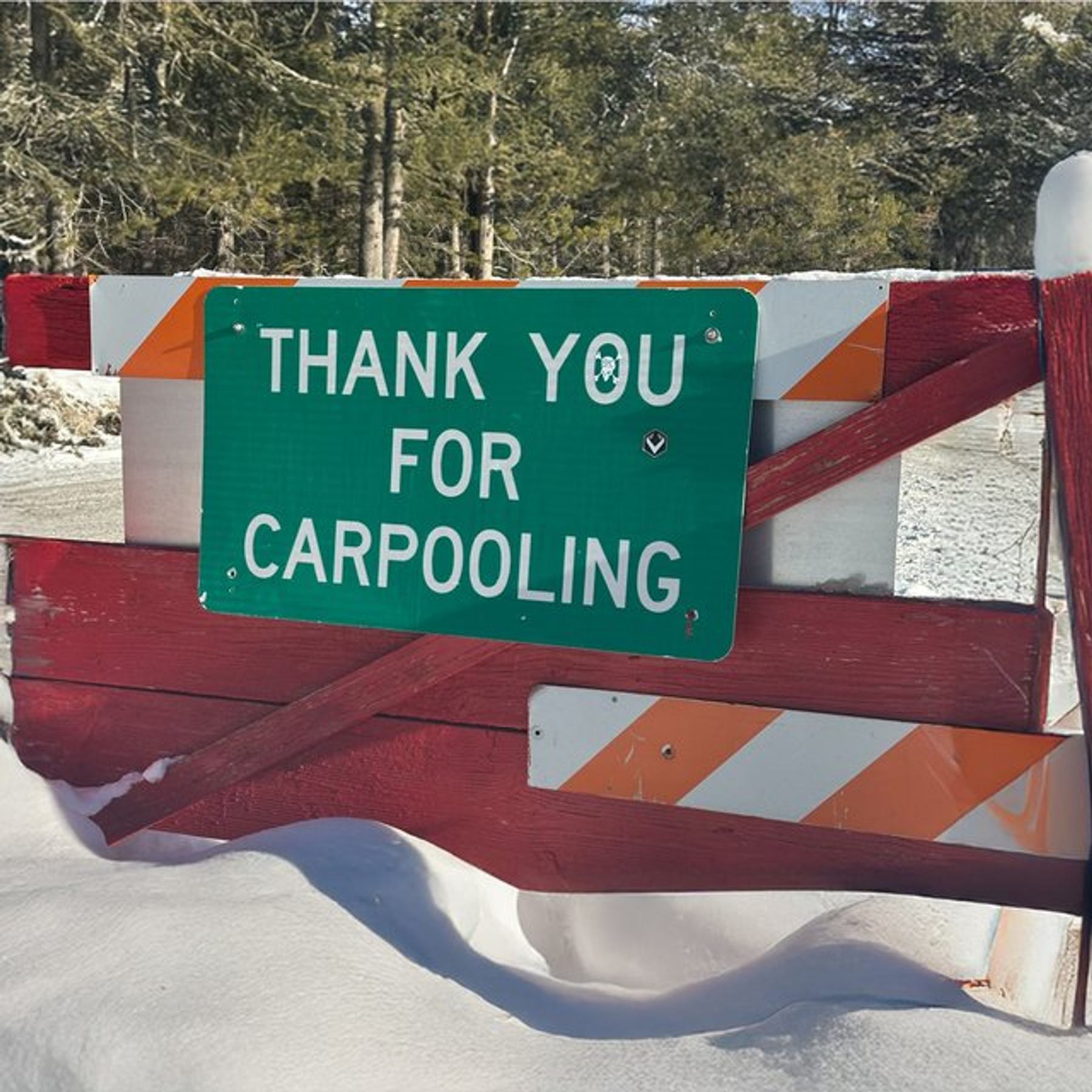 Thanks for Car Pooling Sign