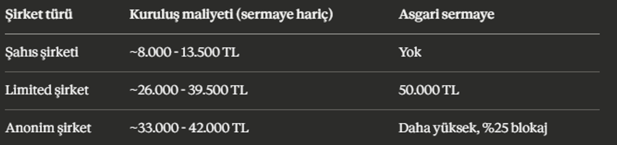 Şahıs şirketi ve limited şirket toplam vergi yükünün kesiştiği kırılım noktası grafiği