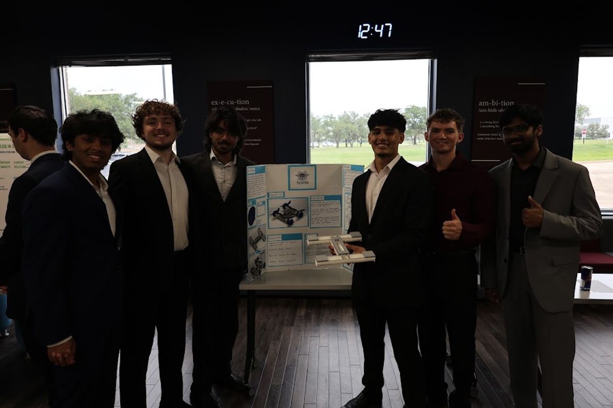 Consulting team presenting client work