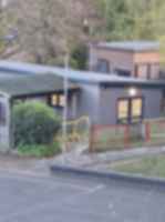 Classroom behind shelter