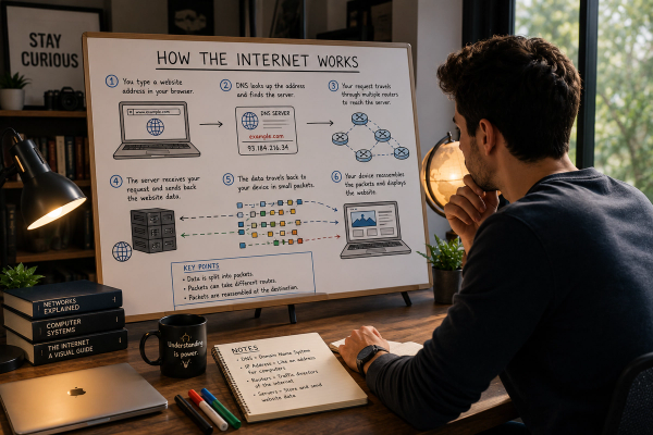 How the Internet Actually Works (Explained Simply)
