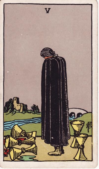 Five of Cups Tarot Card Meanings - 5