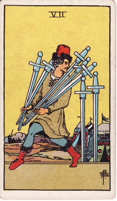 Seven of Swords Tarot Card Meanings - 7