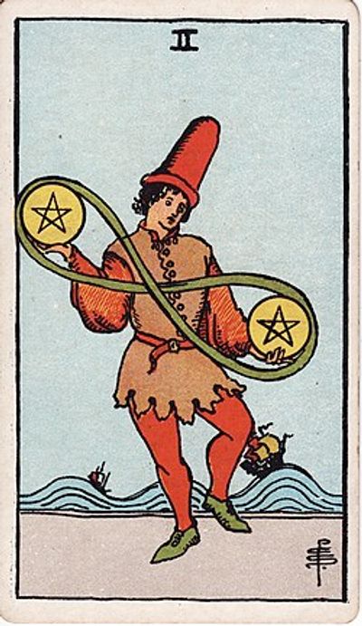 Two of Pentacles Tarot Card Meanings - 2