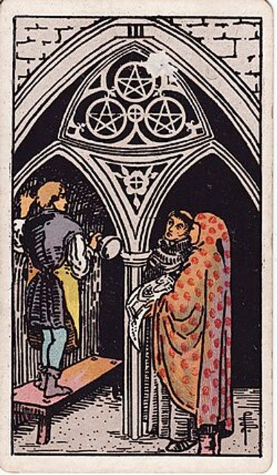 Three of Pentacles Tarot Card Meanings - 3