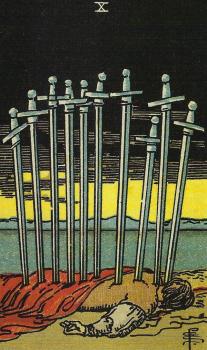 Ten of Swords Tarot Card Meaning