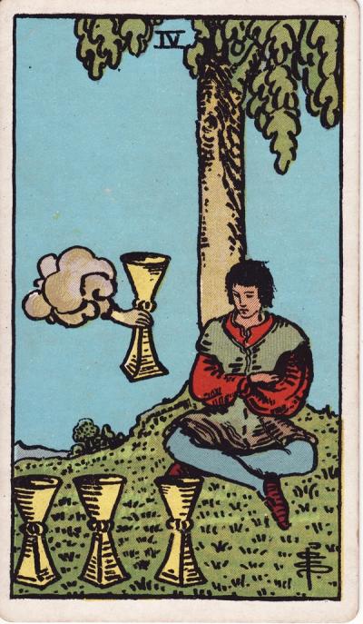 Four of Cups Tarot Card Meanings - 4