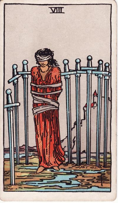 Eight of Swords Tarot Card Meanings - 8