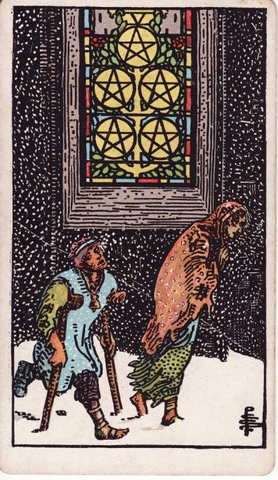 Five of Pentacles Tarot Card Meaning - 5