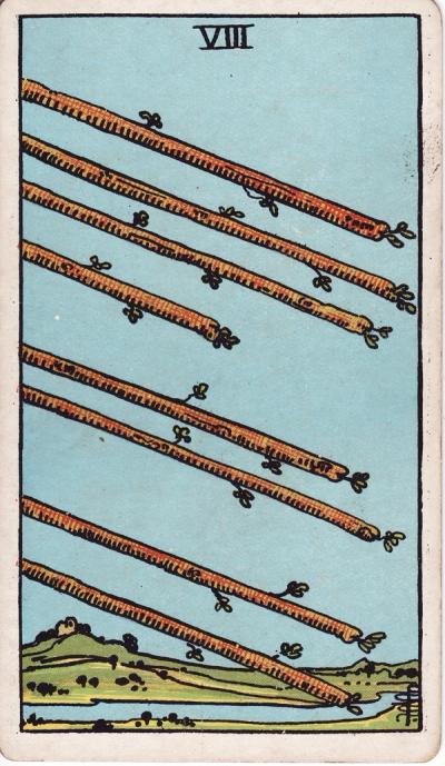 Eight of Wands Tarot Card Meanings - 8