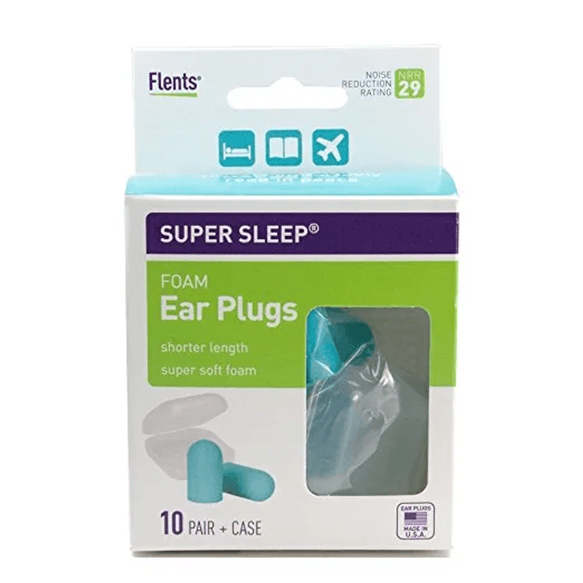 Box of foam ear plugs for sleep