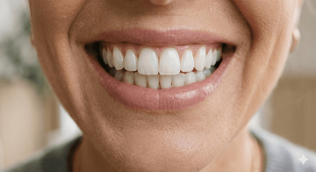 Close-up of a bright, natural smile
