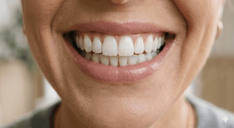 Close-up of a bright, natural smile