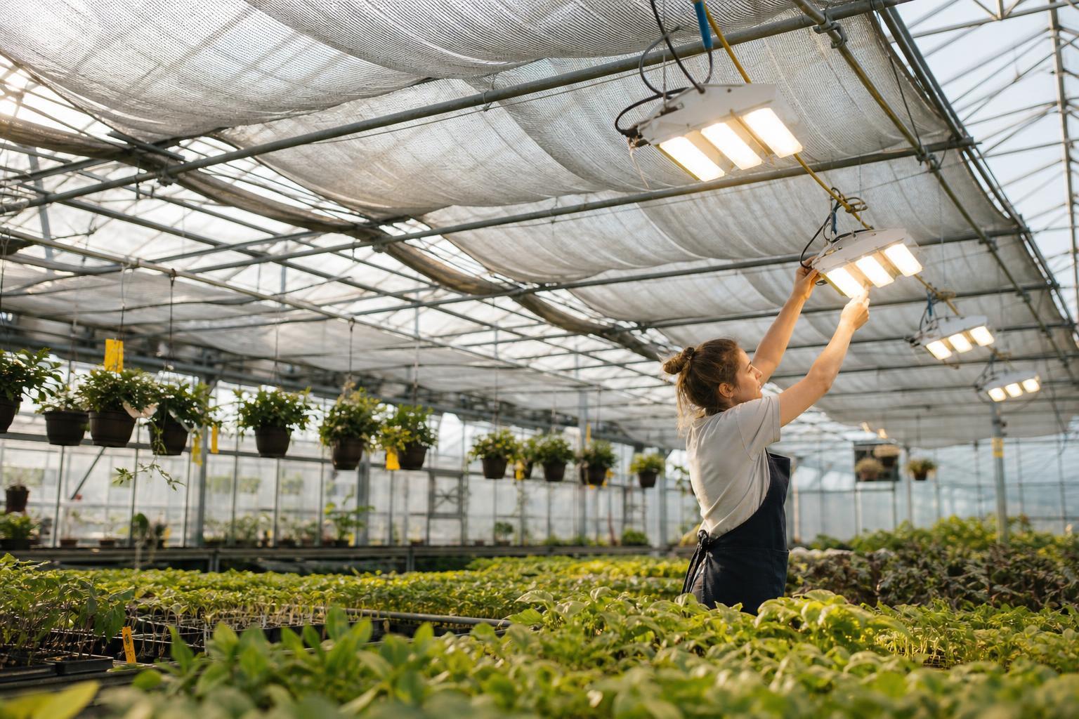 greenhouse shading and supplemental lighting