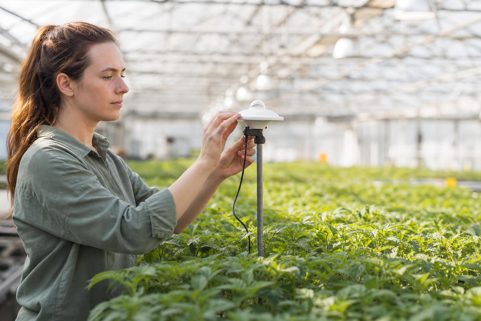 how to measure DLI in greenhouse