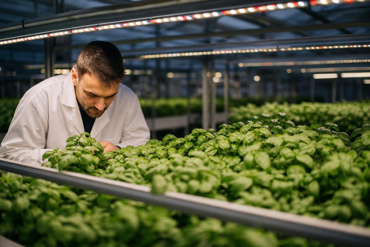 greenhouse basil lighting