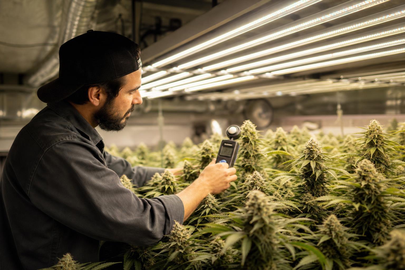 PPFD for cannabis flower stage