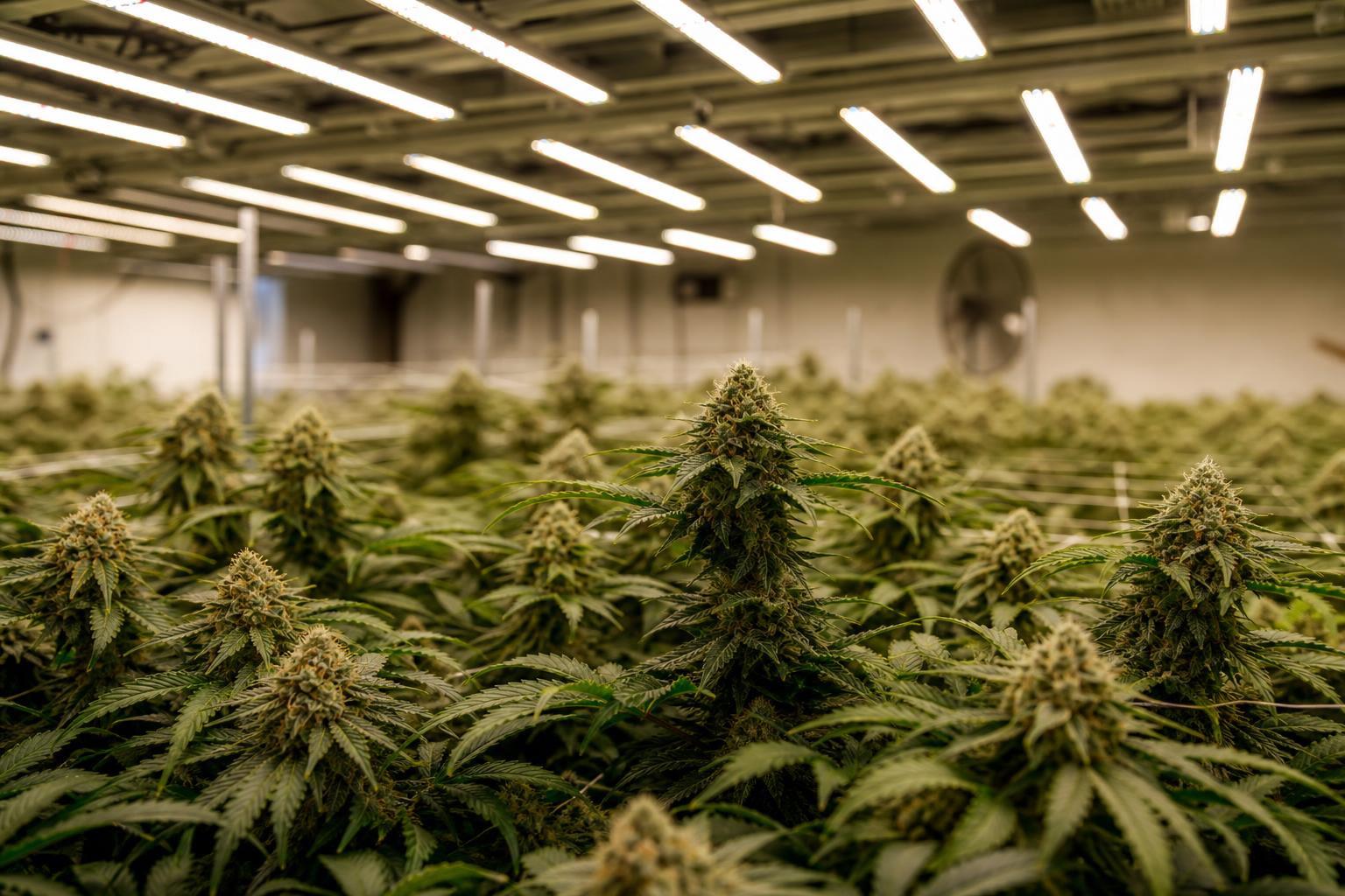 cannabis flower room lighting