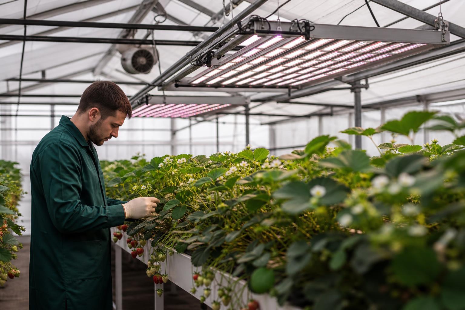 strawberry greenhouse lighting