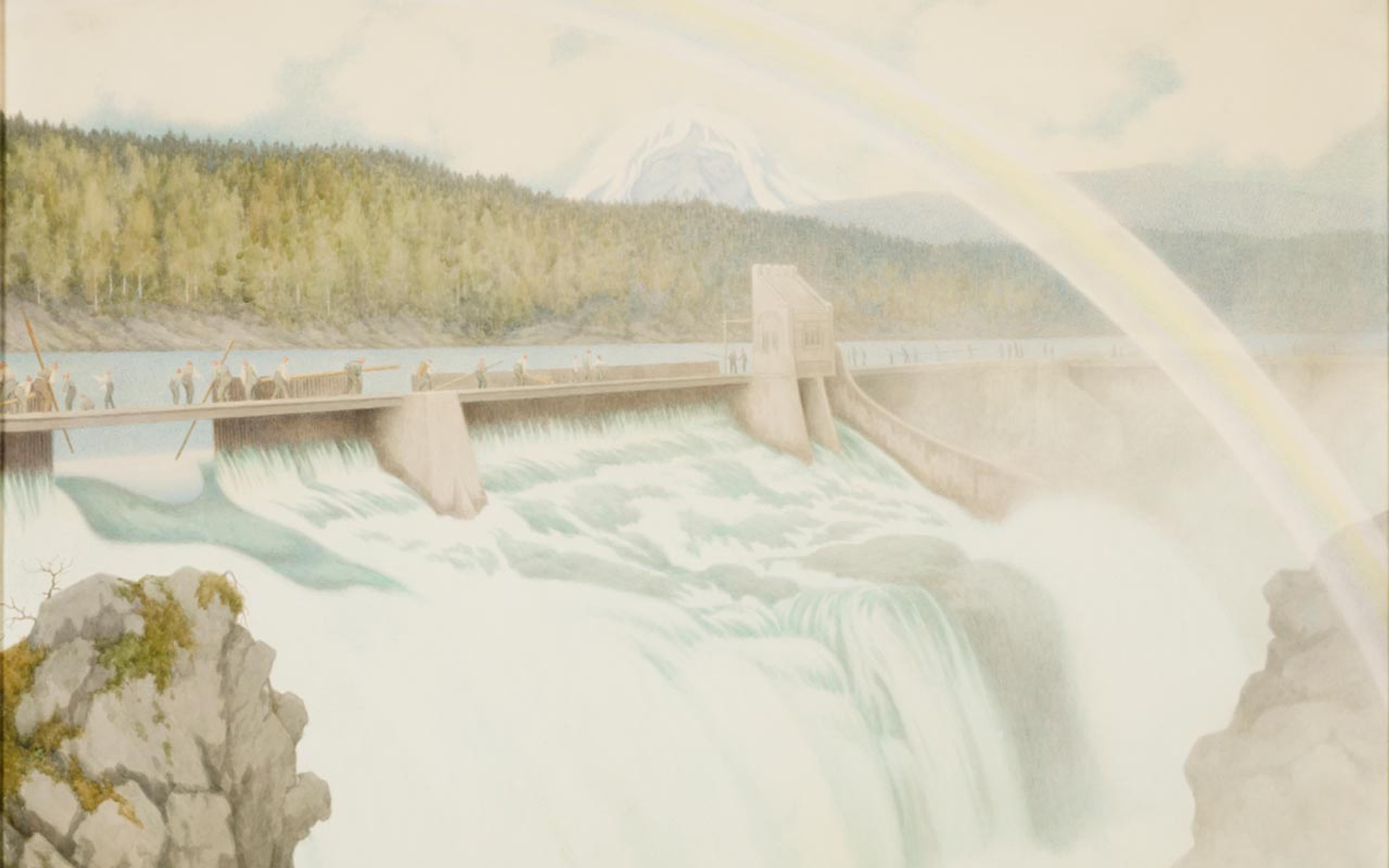 Foto: Th. Kittelsen, "Dammen på Kloumann-sjøen" (1908). Museets samling. Foto T. Wacko, NIA