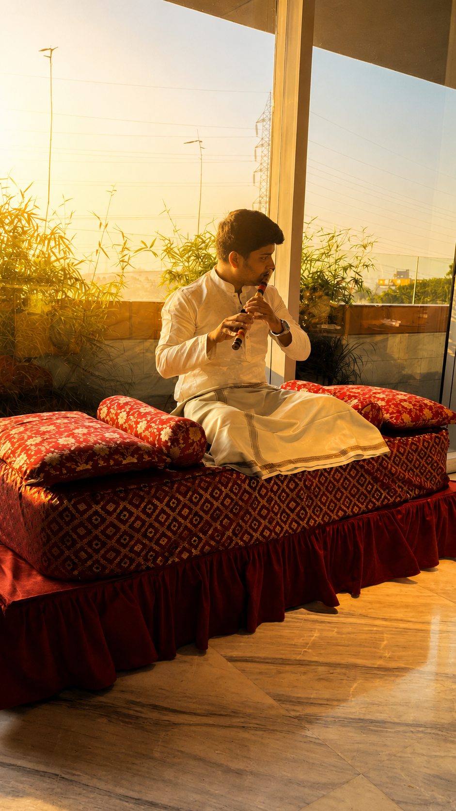 Morning Classical Flute Touch at Taj Trees