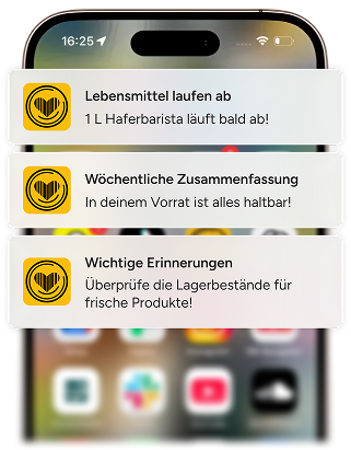 Smantry push notifications on a smartphone