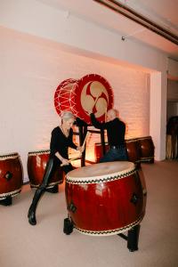 Frank und Jeannette an den Drums
