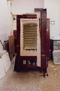 Ofen, in dem das Porzellan gebrannt wird