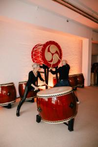 Frank und Jeannette an den Drums