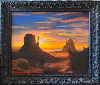 Sunset Kisses Canyons — Oil on canvas by Shue Snyder