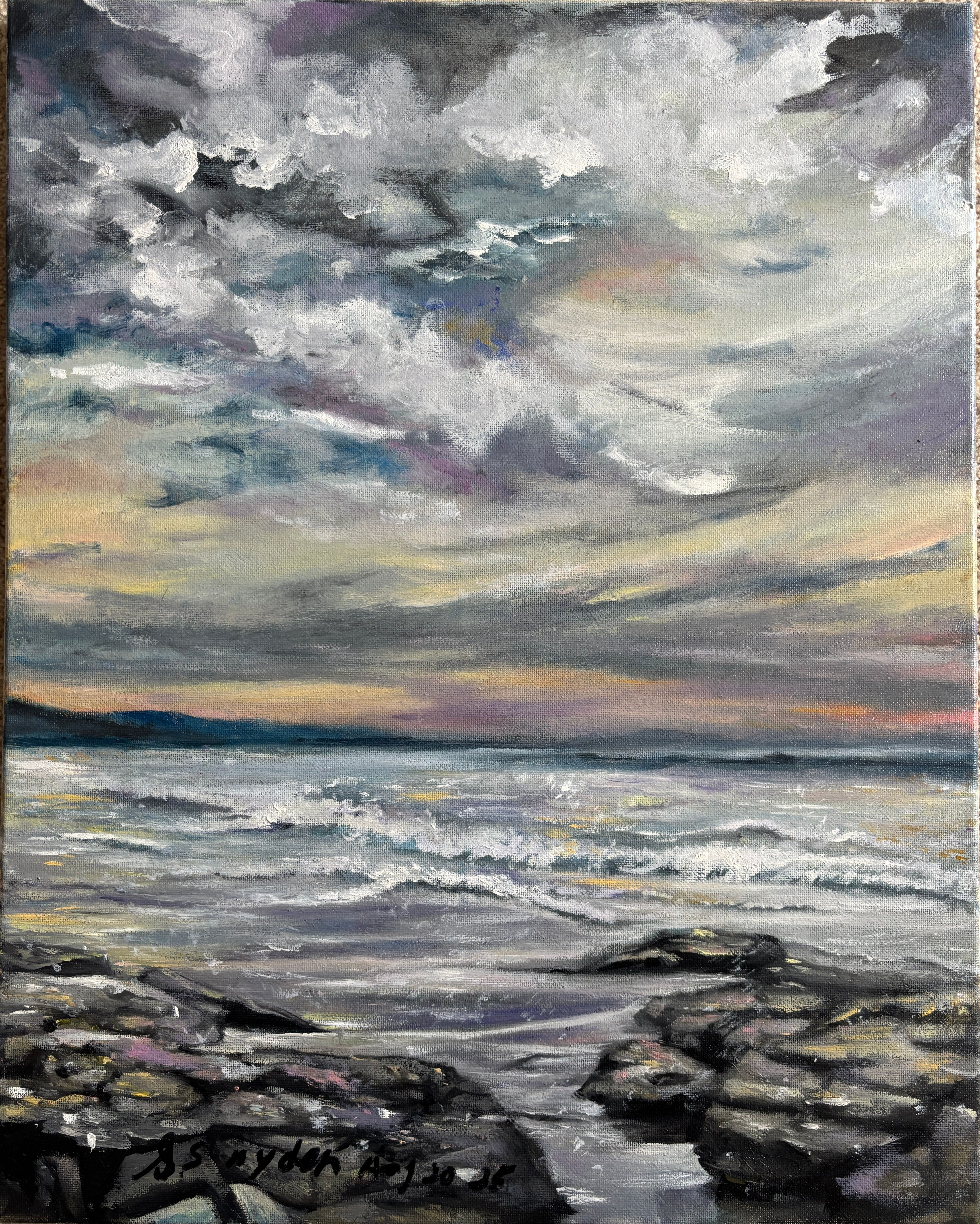 Clouds and Beach — Oil by Shue Snyder