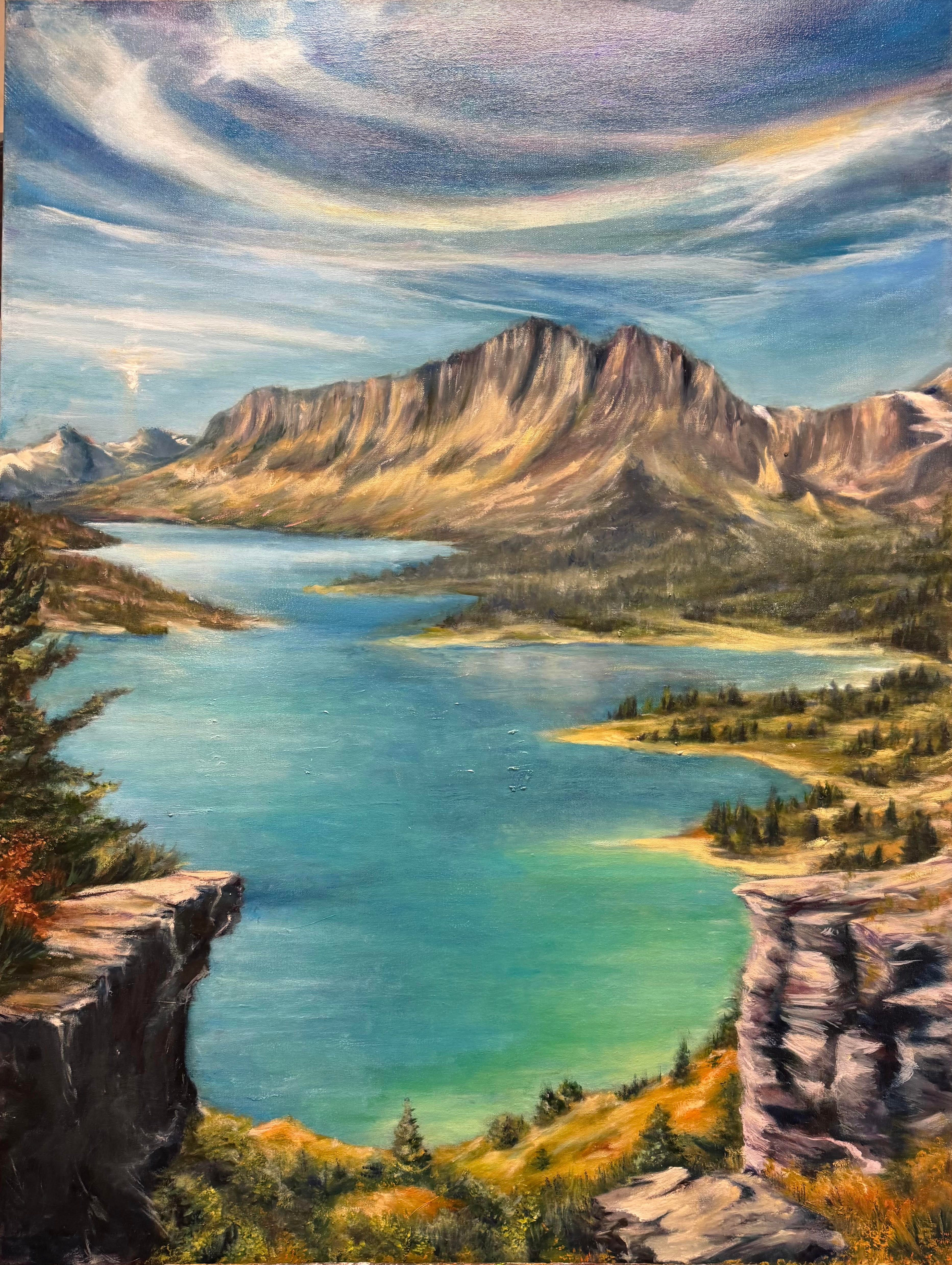 Splendid Montana Mountains — Oil on canvas by Shue Snyder