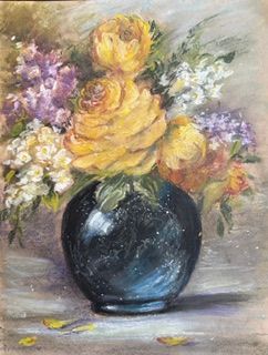 Many Flowers — Pastel on paper by Shue Snyder