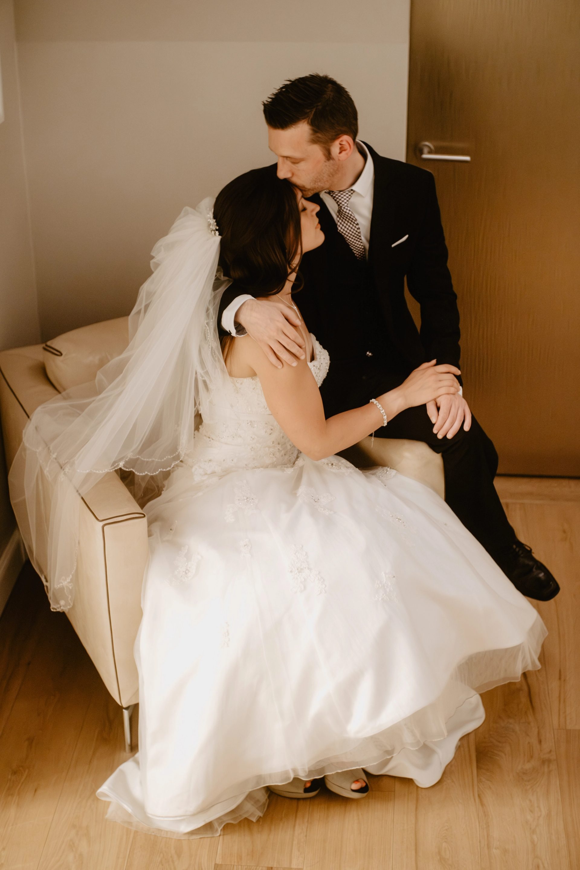 Hochzeitsfoto von Alex und Nathalie in Villa Glanzstoff Oberbruch 2025