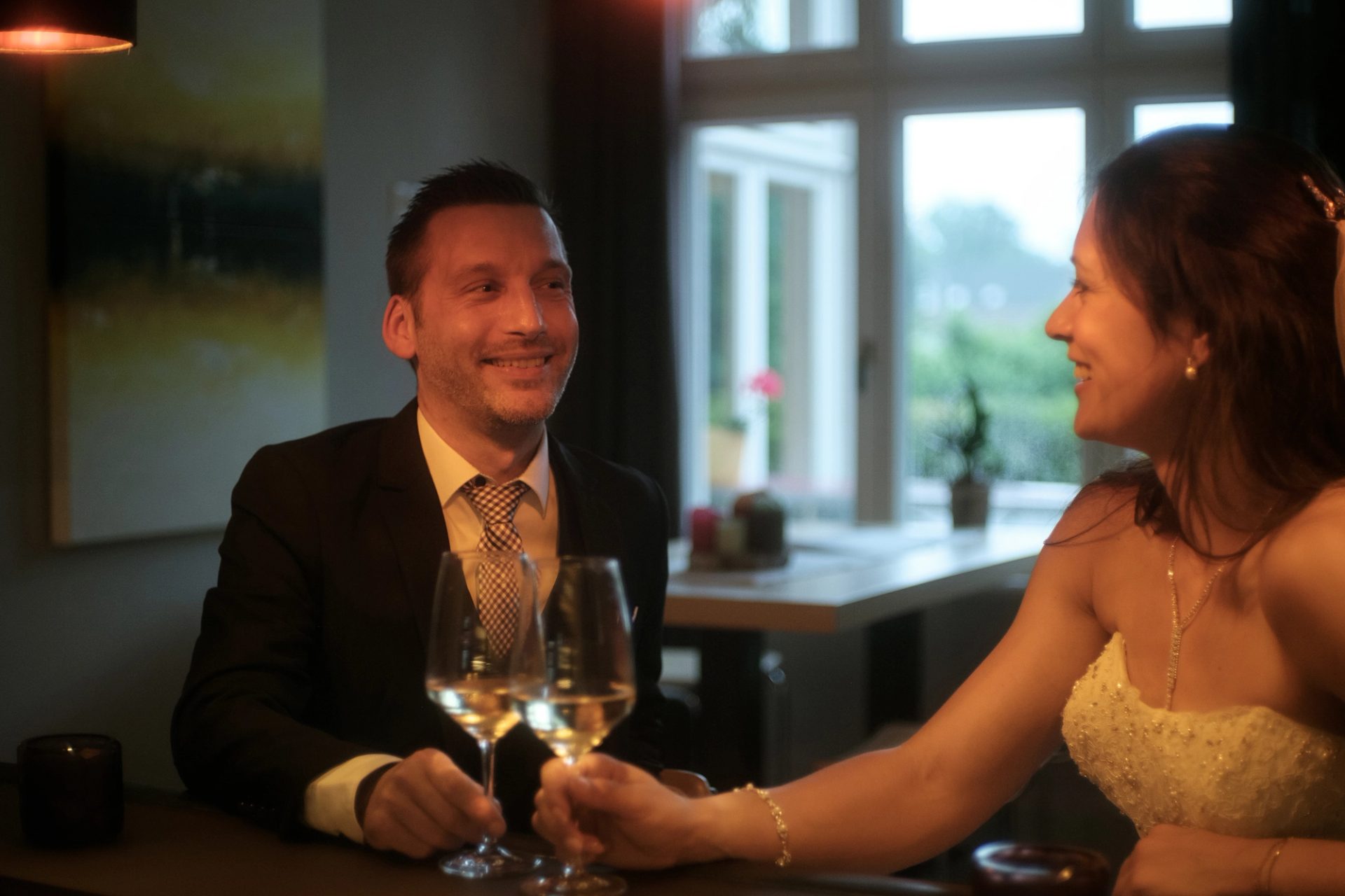 Hochzeitsfoto von Alex und Nathalie in Villa Glanzstoff Oberbruch 2025