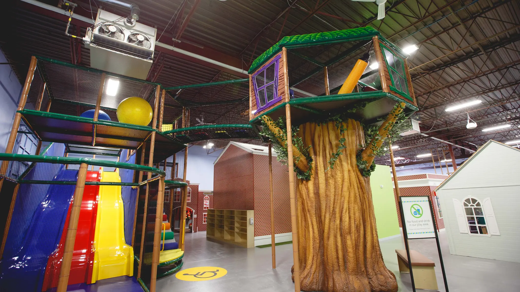 Indoor play structures at Kidtropolis in Richmond